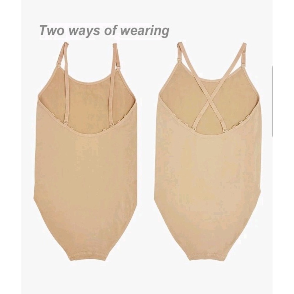 🩷🩵Deesorxin Nude Leotard Seamless Ballet Leotards for Girls Size S 3 Piece💜💛
